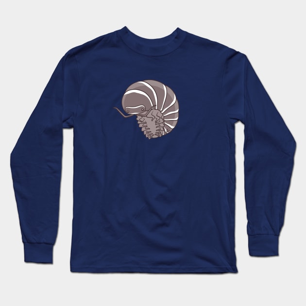 Zebra Isopod Or Zebra Pillbug - Armadillidium Maculatum Long Sleeve T-Shirt by anacecilia